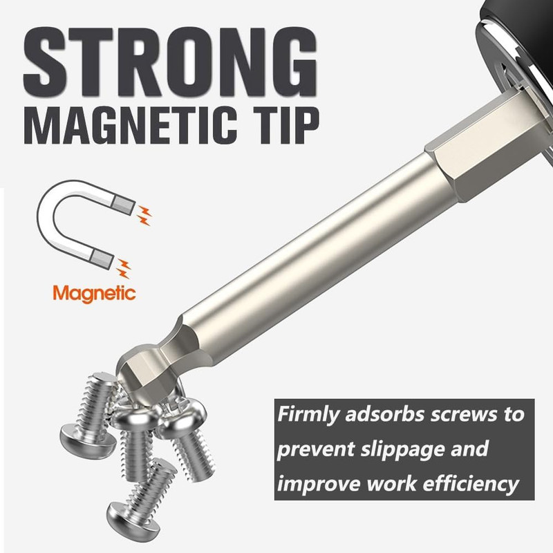 9Pcs Metric Ball End Hex Screwdriver Bit Set, Magnetic Allen Wrench Drill Bit Se gallery