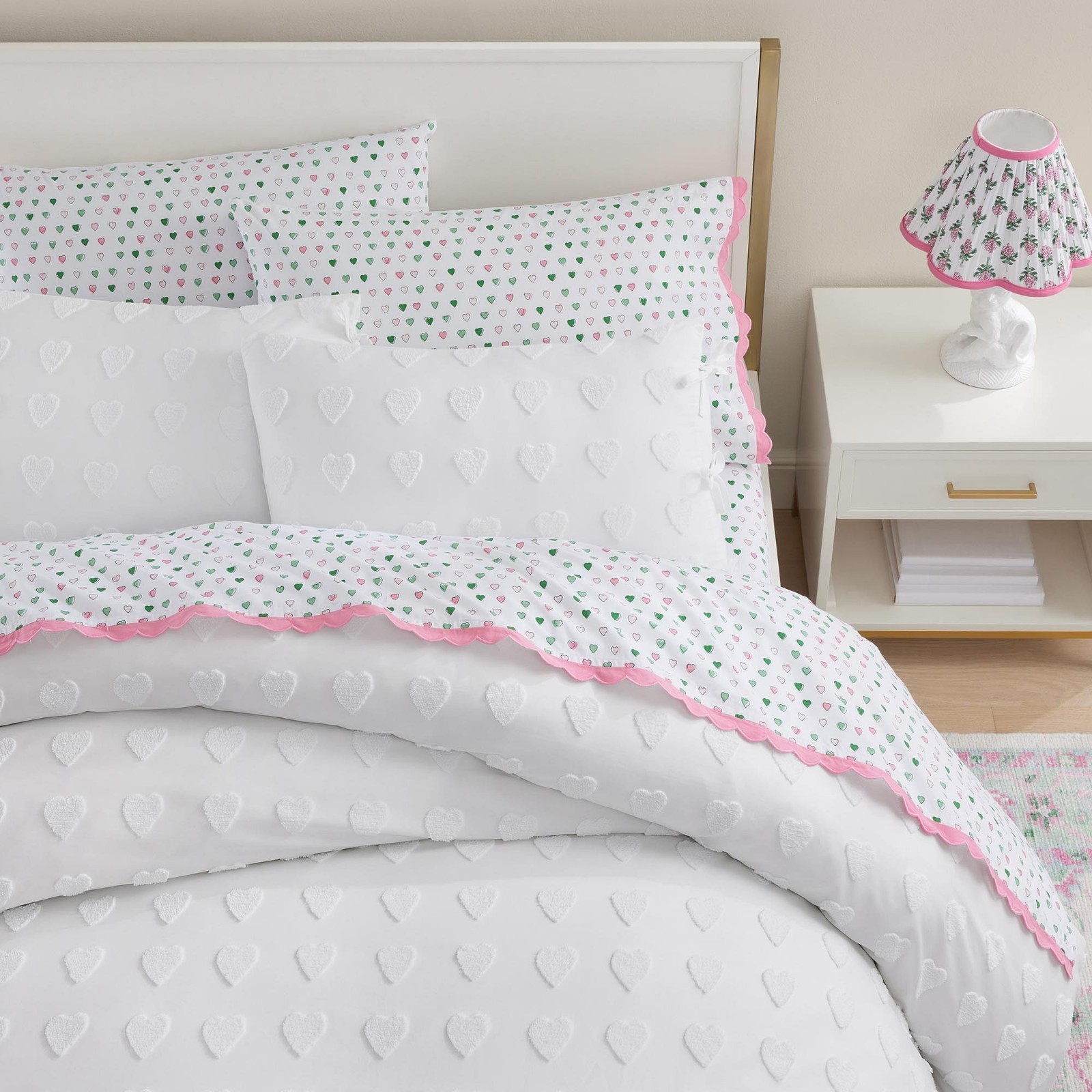 Best Seller Roller Rabbit Tufted Hearts Duvet Cover F/Q gallery