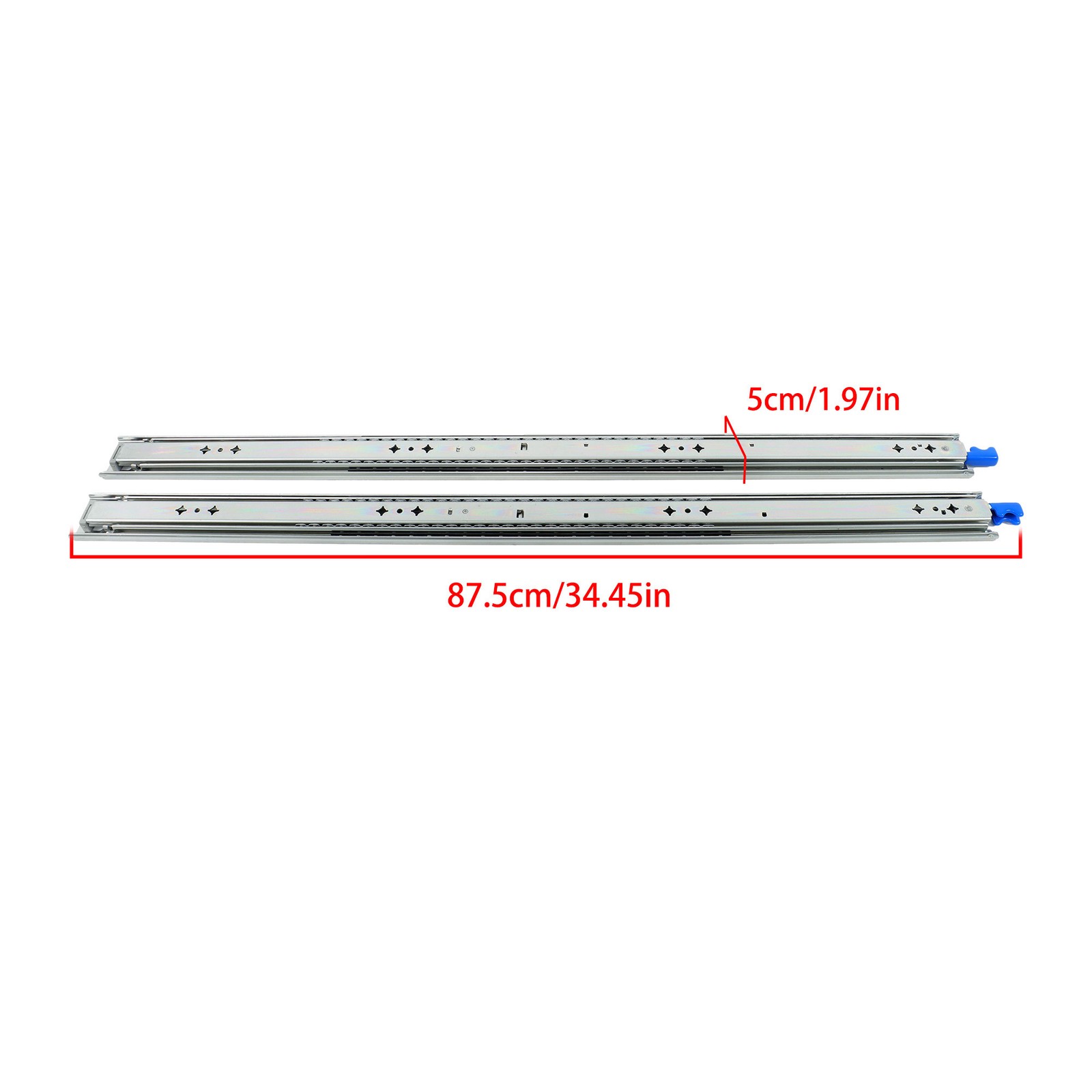 LABLT 1Pair 34inch Drawer Slides 250 lbs Load Capacity Side Mount Extension gallery