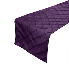 Satin Pintuck Table Runner Elegant Birthday Wedding Event Venue Table Decor