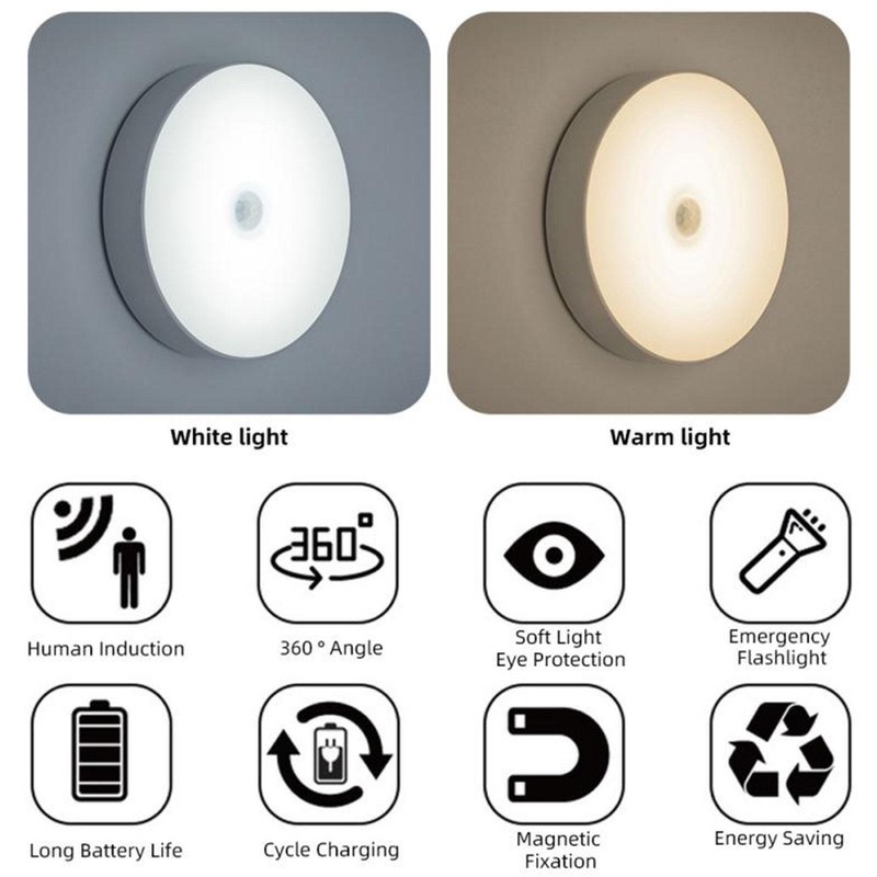 Rechargeable LED Motion Sensor Under Cabinet Closet Light USBCharge Kitchen Lamp gallery