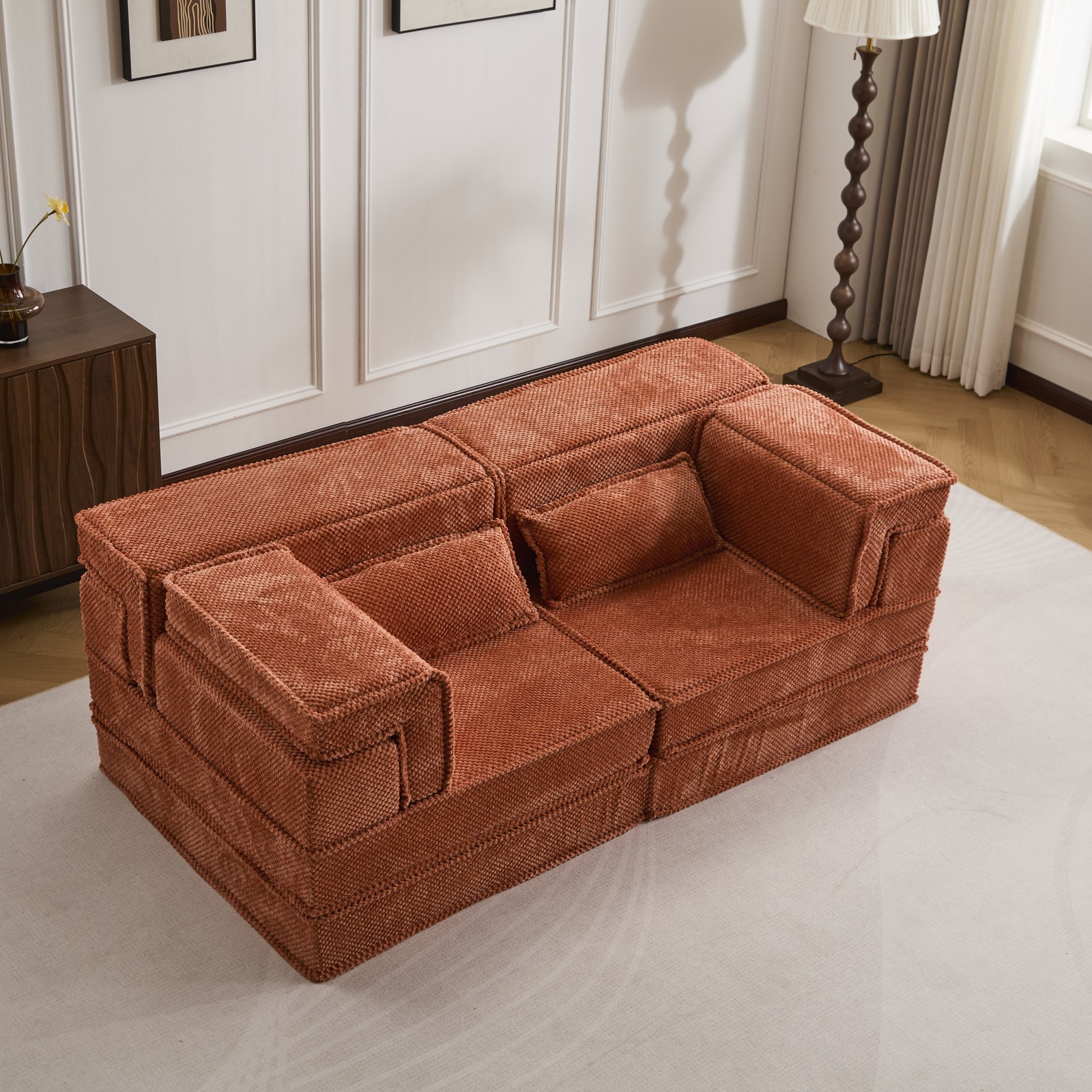 Compression Sofa,DIY Boneless Modular Sectional Sofa(Modern Oversized Loveseat,O gallery