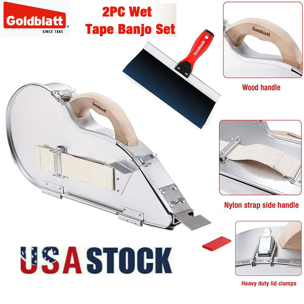 Goldblatt Dry Tape Banjo Sets Drywall Taping Tools w/10" Blue Steel Taping Knife gallery