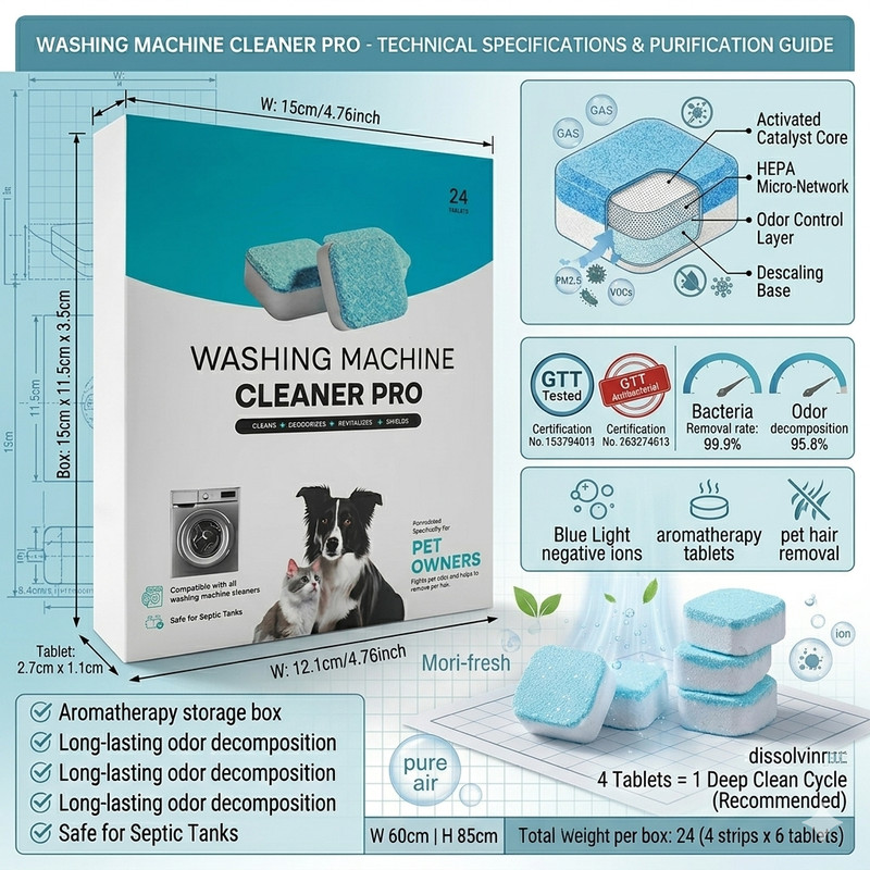 Uproot Clean Washing Machine Cleaner Tablets - 12 Pack for a 12 Month Supply. Fo gallery