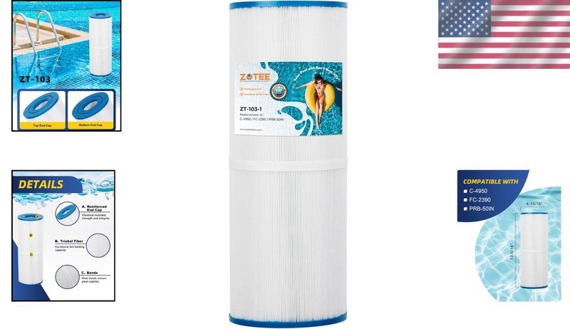 High-Efficiency Hot Tub Filter - Durable Trilobal Fabric, 50 sq.ft Filtration gallery