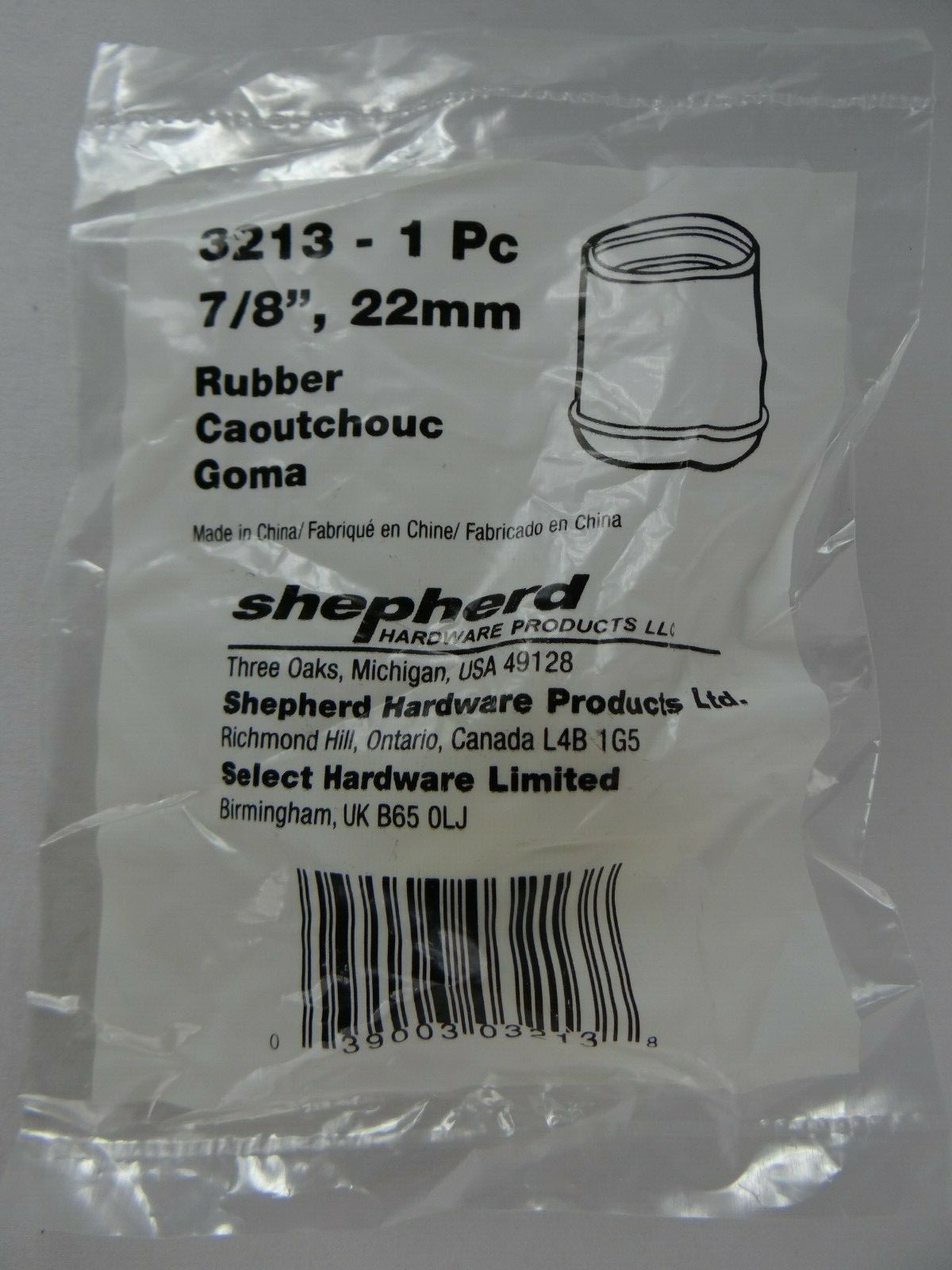White Rubber Chair/Table Leg Tips Non Skid Shepherd Hardware 3213 7/8" 22mm gallery