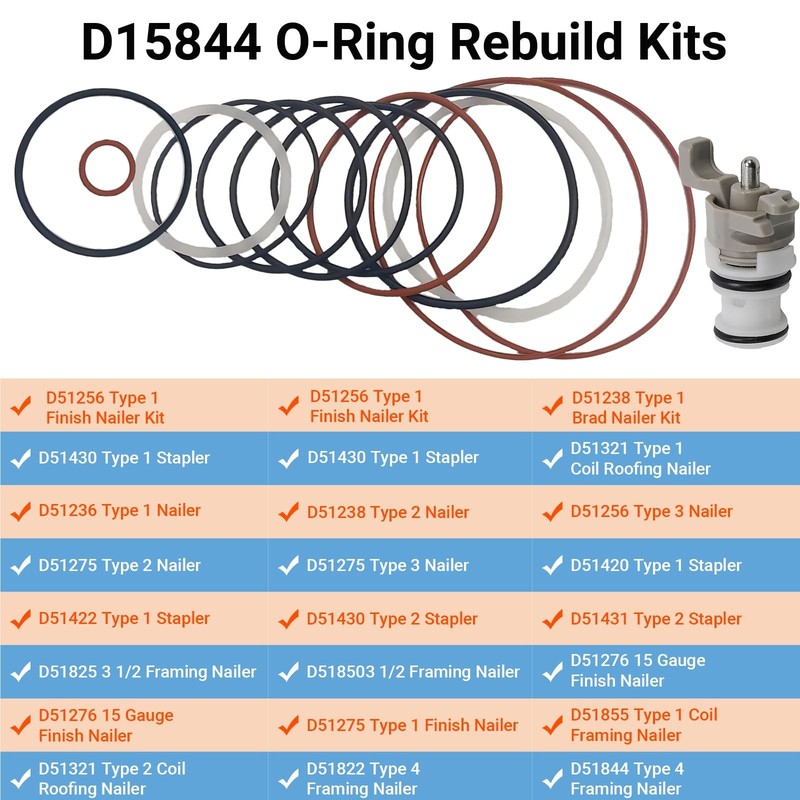 O-Ring Rebuild Kit and 647956-00 Trigger Valve Assembly for D51844 D51822 D51... gallery