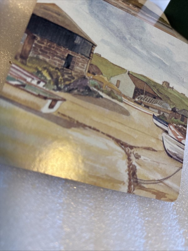 Cornwall CorkBacked 6 Coasters New In Box By Mollie Fisher 3.5/8” Seaside (a38 gallery