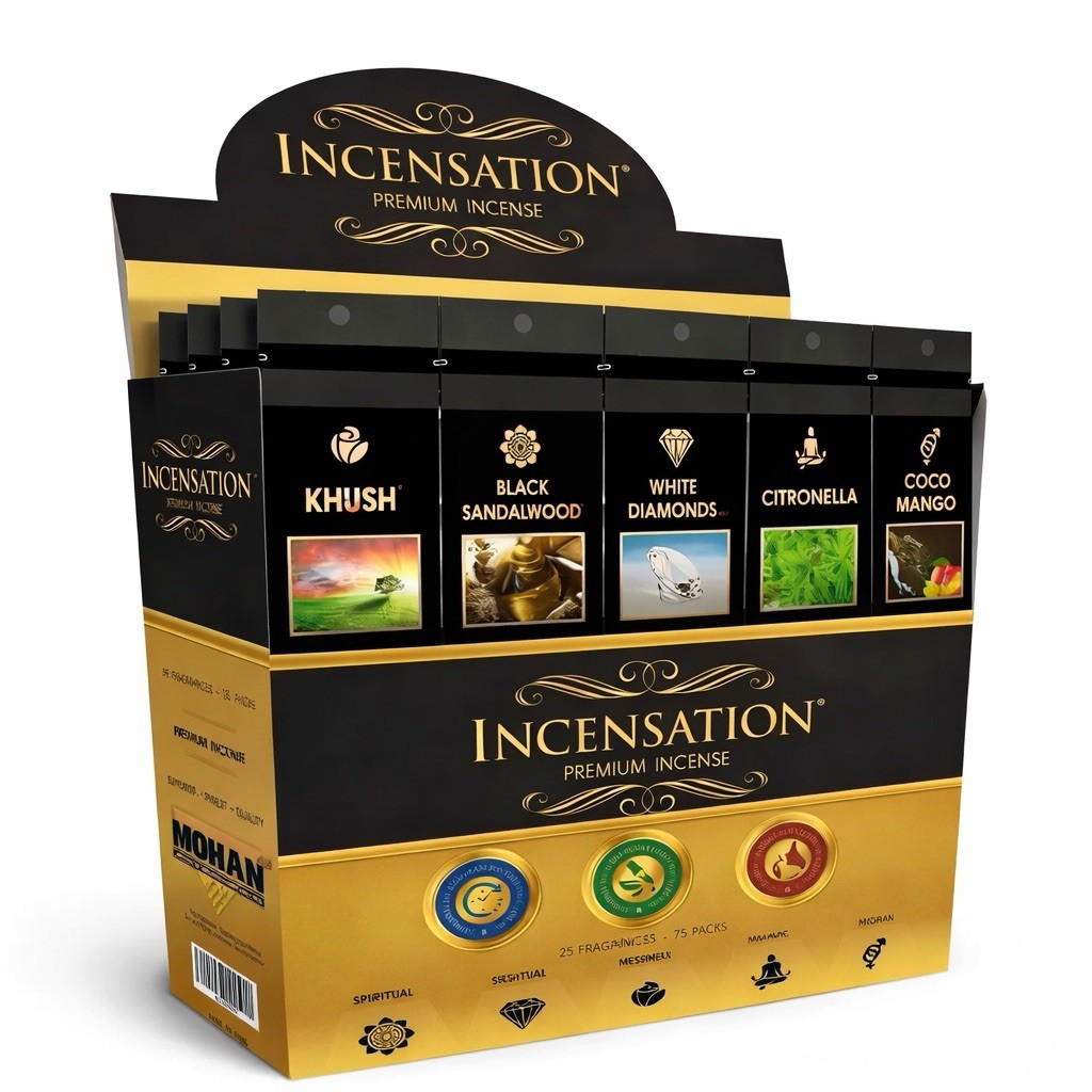 Mohan Incensation Premium Incense 75 Pack 25 Fragrances Bulk Variety Set India gallery