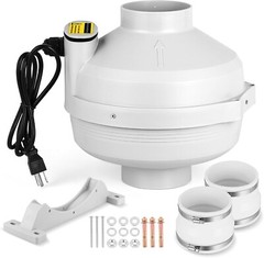 4″ 260CFM Inline Radon Mitigation Fan IP67 Waterproof Electric Duct Blower