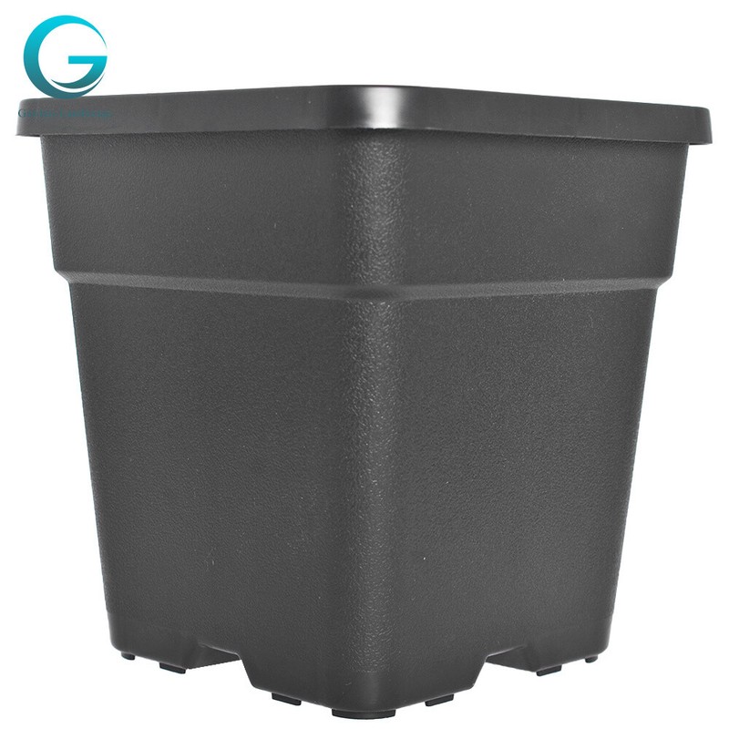 Plastic Nursery Pots Square 3 Gallon Herb Planter Flower Plant Pots 10 Pack gallery