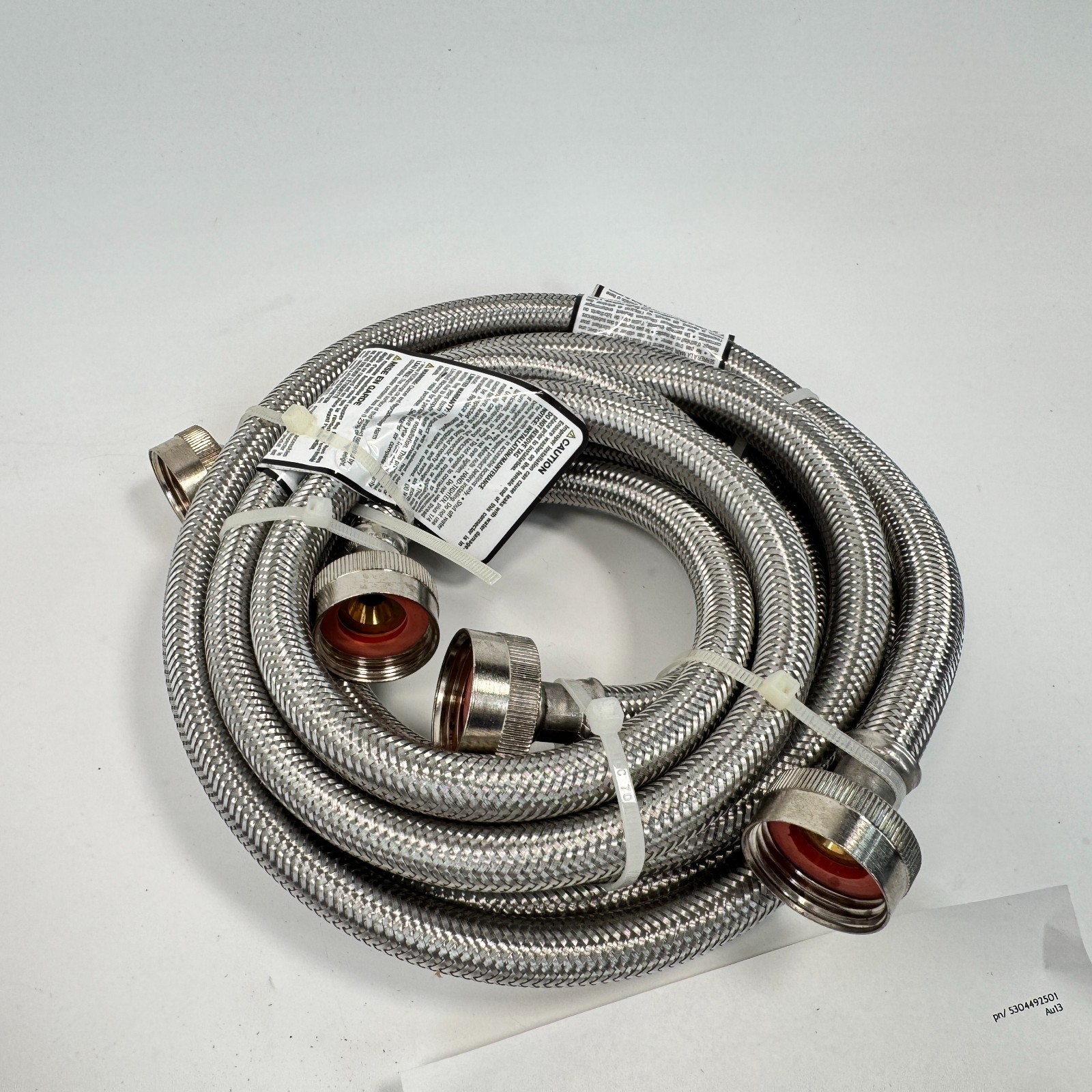 Smart Choice - 6' Stainless-Steel Washing Machine Fill Hose (2-Pack) gallery