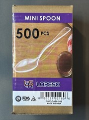 New/Sealed LORESO 500 Count Mini Clear Plastic Spoons 3.8 Inches FDA Approved