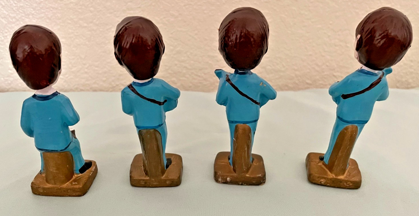 Beatles Memorabilia, Cake Topper, 4 Resin Figures 3.75 inches Tall New gallery