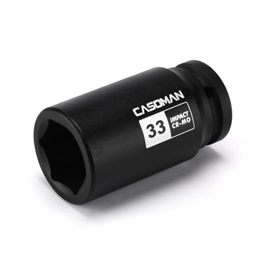 3/4" Drive 33 mm Axle Nut Impact Socket, CR-MO, 6 Point Deep 3/4-Inch Drive gallery