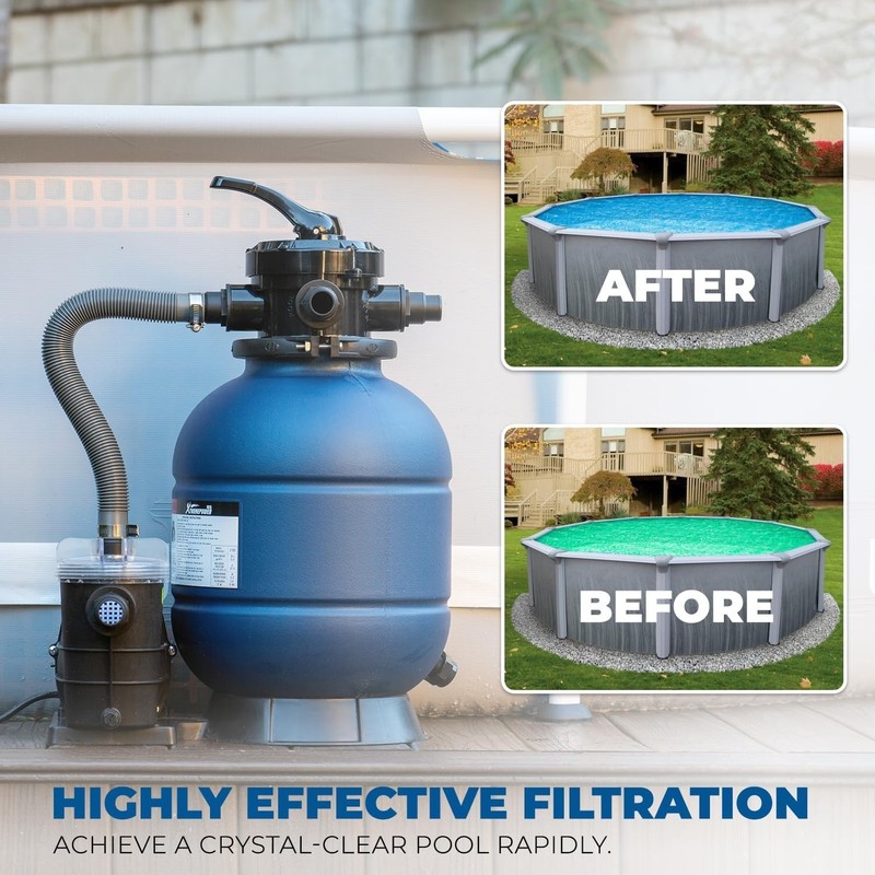 13" Sand Filter Pump Combo 2400GPH for Above Ground Pool gallery
