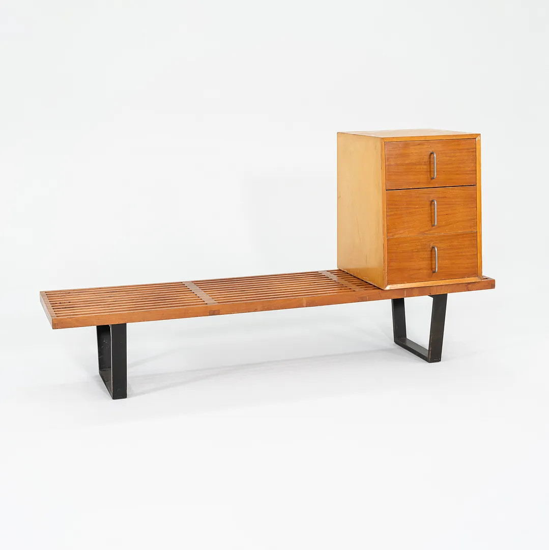 1950s George Nelson for Herman Miller BCS Three Drawer Cabinet Walnut (No Bench) gallery