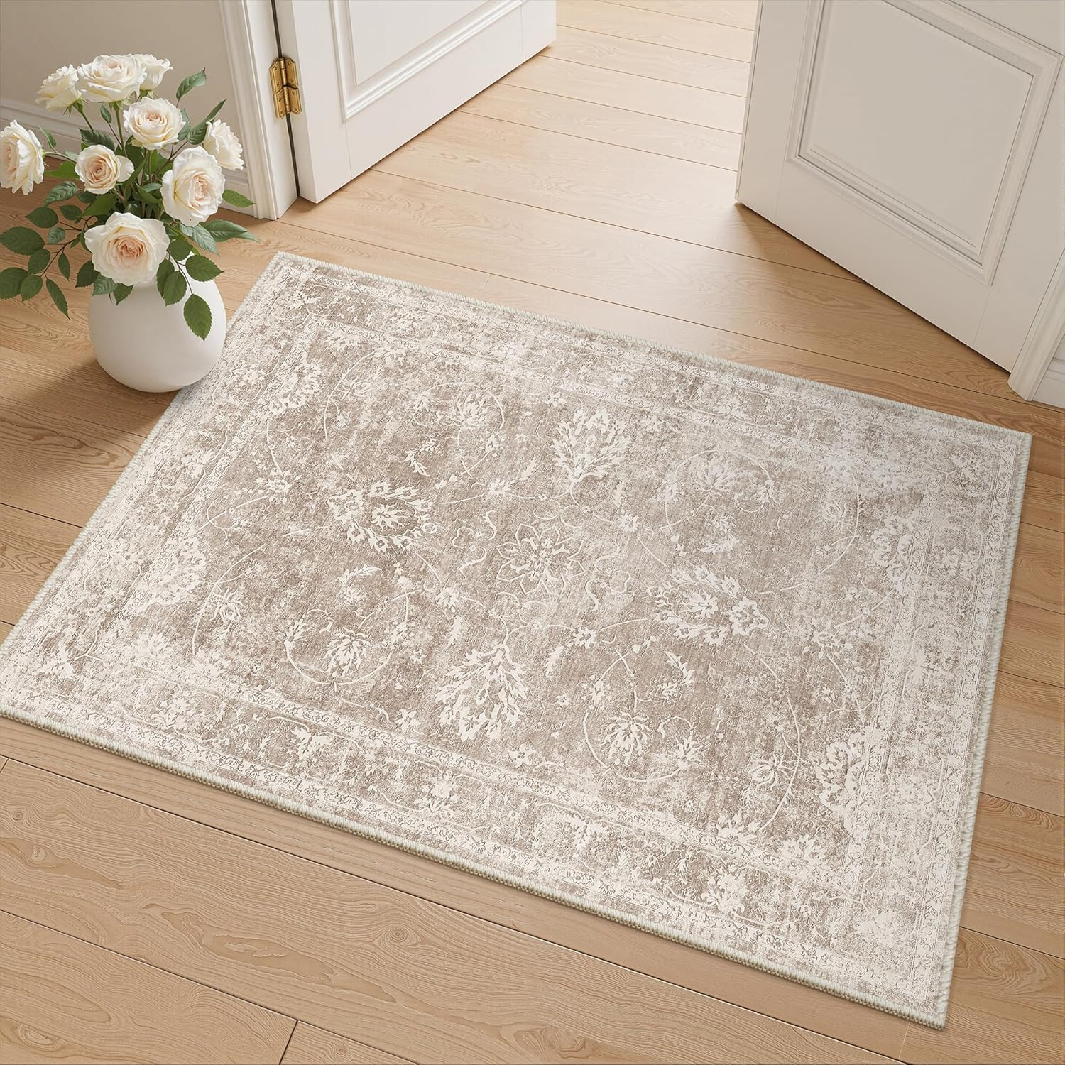 2X3 Washable Rugs for Entryway, Low Pile Non-Slip Small Area Rug Kitchen Door Ma gallery