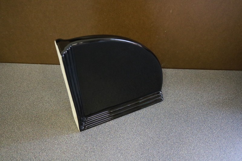 ACP Flat-Back Ceramic *Glossy Black* Reversible Corner Shower Shelf gallery