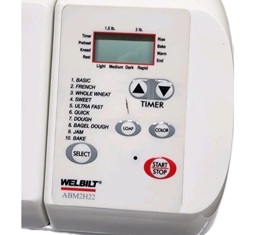 Welbilt Bread Maker Bakers Select ABM-2H22 1-2 LB Loaf Capacity Duel Paddle gallery