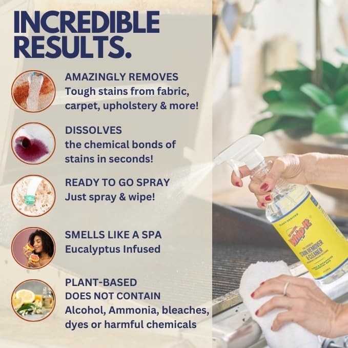Multi-Purpose Stain Remover Spray - Plant-Based Enzyme Cleaner, 32 OZ, 500+ Uses gallery