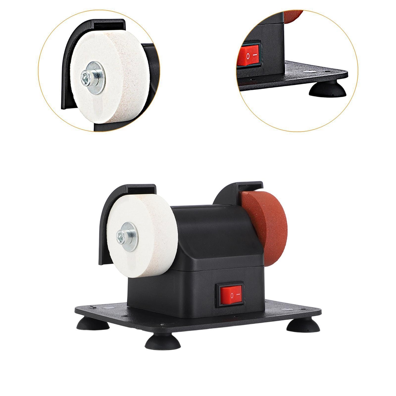 Mini Bench Grinder Craft Polisher Black for Woodworking Home Use Farmhouse gallery