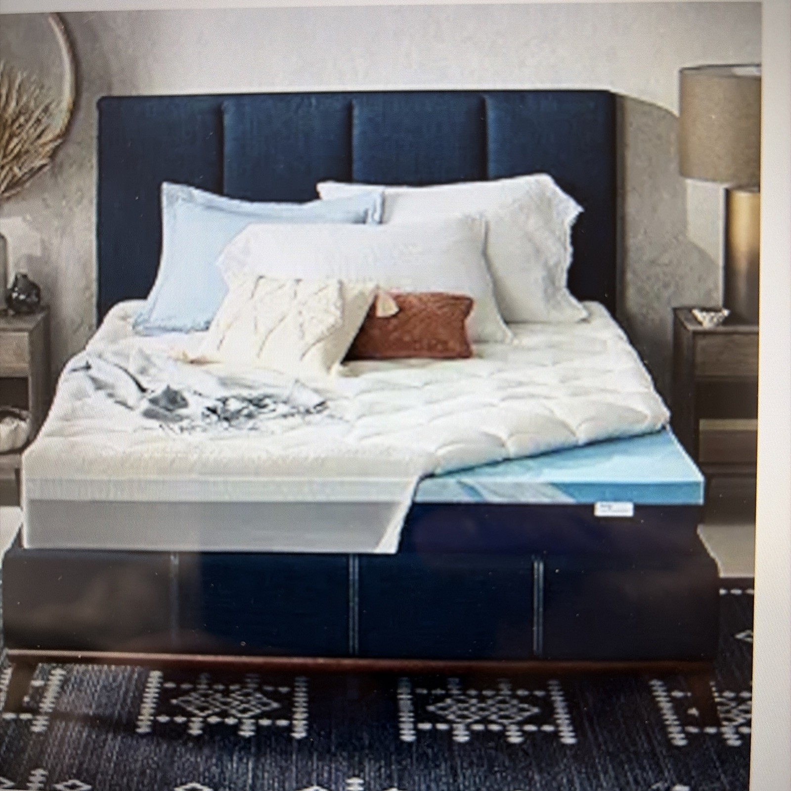 Sleep Innovations Dual Layer 4 Inch Memory Foam Mattress Topper, Full Size, gallery