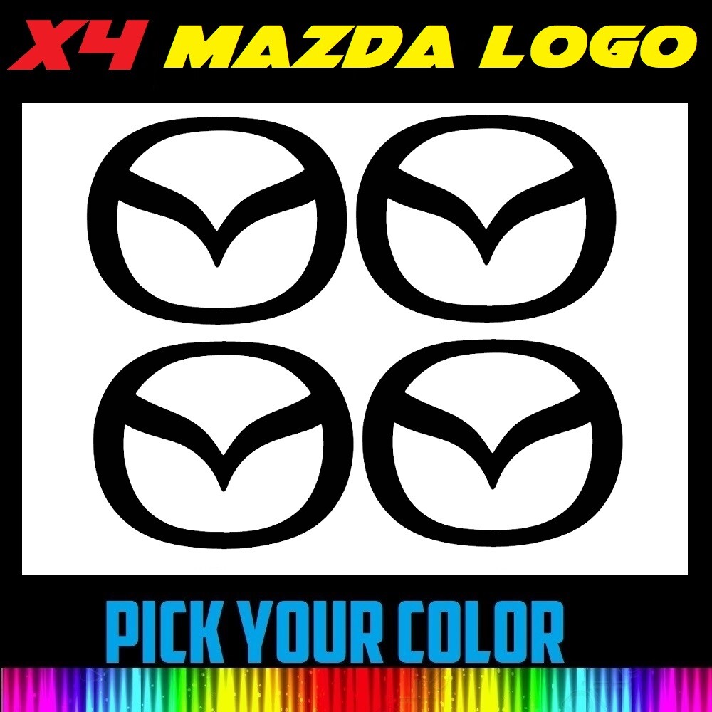 x4 2" 3" 4" 6" 8" MAZDA Logo Vinyl Wheel Decal Truck Car Sticker FREE SHIPPING gallery