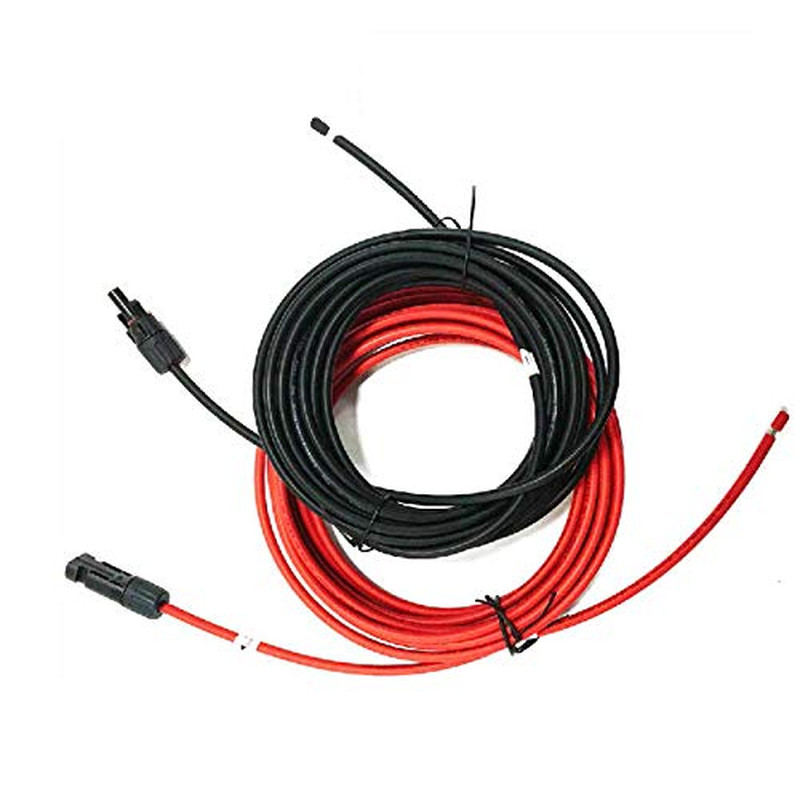 20FT 10AWG Solar Panel Extension Cable 30A/1000V DC, Compatible Quick Connectors gallery