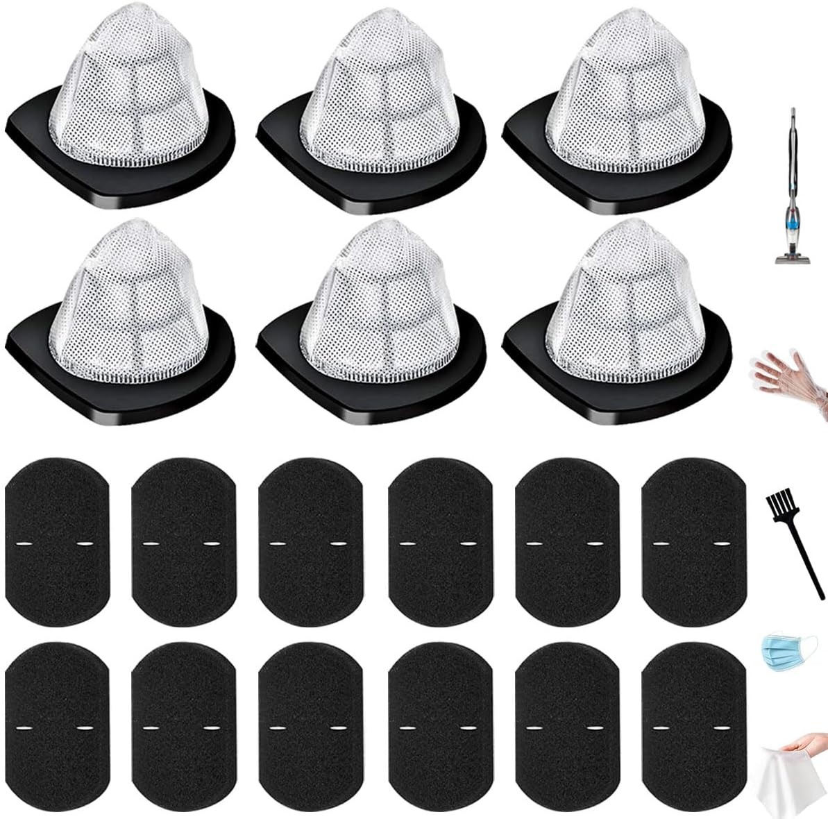 6 Pack 2030 Vacuum Filters 12 Foam Filters with Brush Compatible with l 3 in 1 gallery
