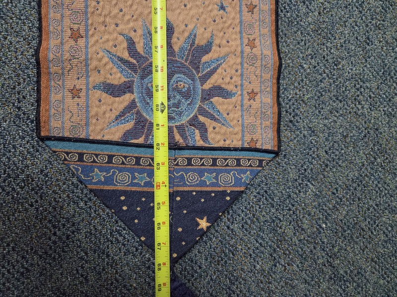 Vintage Celestial Table Runner Sun Moon And Stars 90s Wimsygoth Tassel gallery