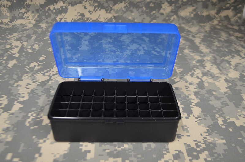 AA Battery Plastic Storage Box Bin Container HOLDS 50 BATTERIES ! (1) BLUE gallery