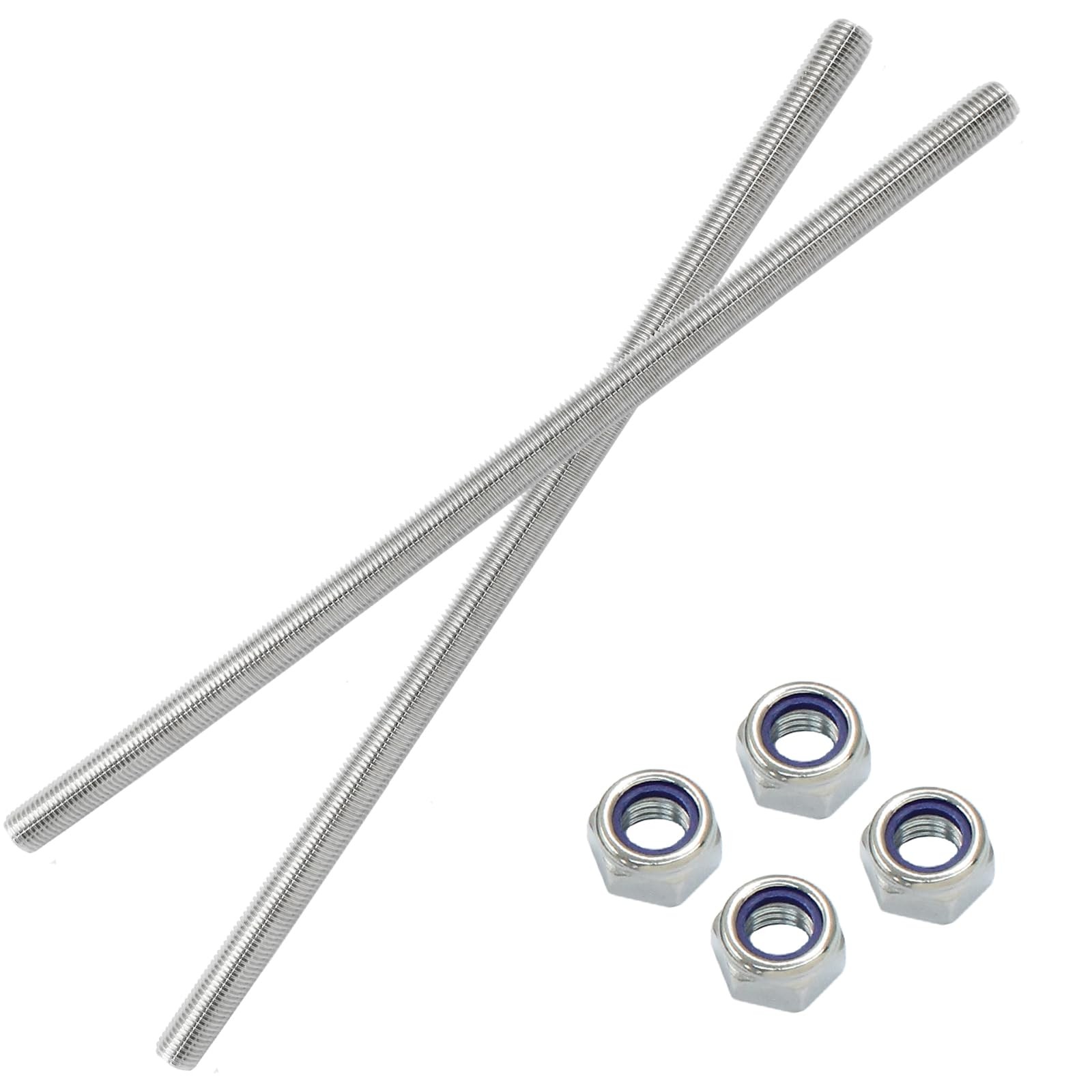 Jersvimc 2Pcs M10 x 250mm Threaded Rod Stainless Steel M10x250mm(2Pcs) gallery