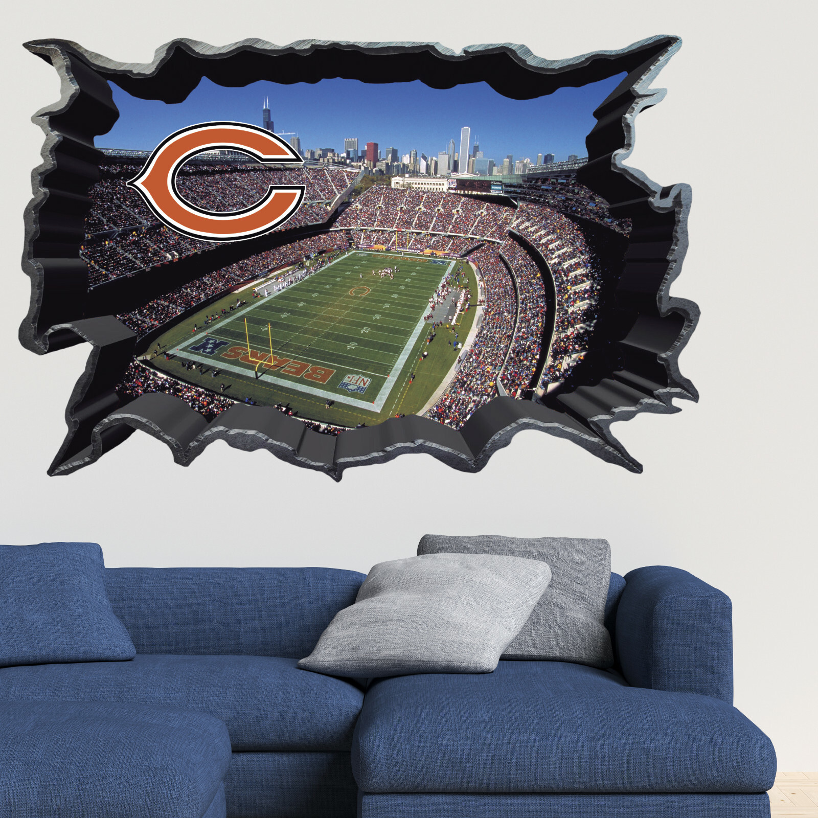 Chicago Bears Stadium - Football Stadium 3D Effect - Brake Wall Effect 3D gallery