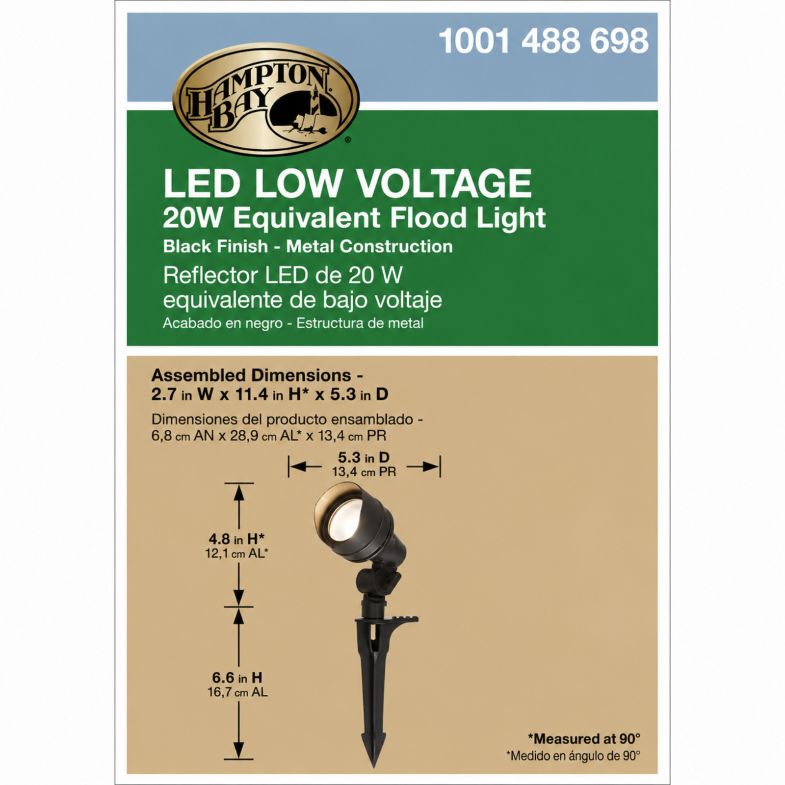 10 Pack Hampton Bay 20W LED Low Voltage Spotlight Metal Black Landscape Lights gallery