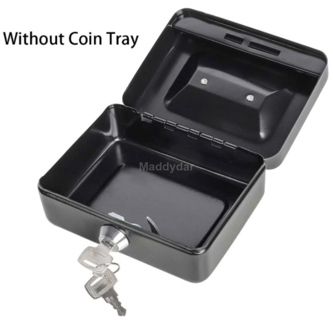Small Security Box Safe Chest Key Lock Money Document Cash Jewelry New gallery