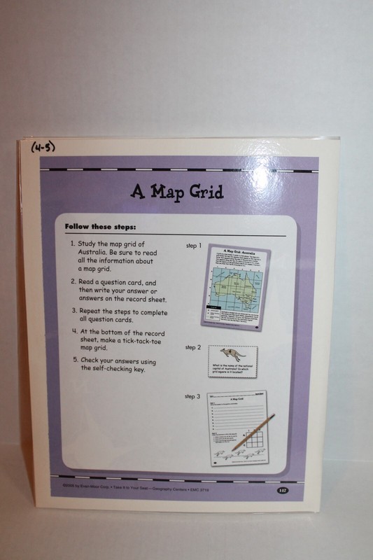 Evan-Moor Geography Folder Center "A Map Grid" Grades 4-5 Map Skills gallery