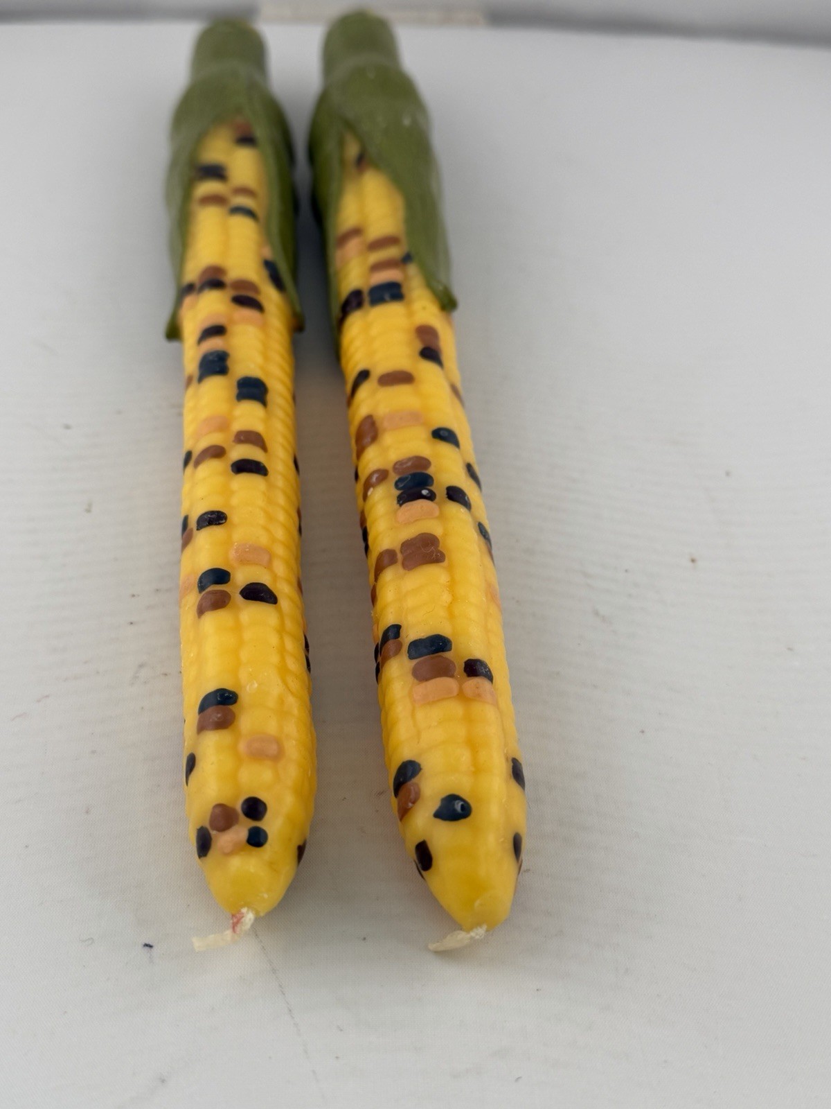 Russ Vintage Corn Cob Tapers. Approximately 10. 1/2 Inches Tall gallery