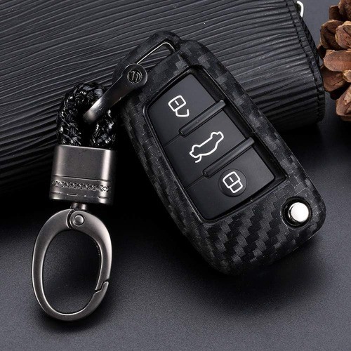 Luxury 3 Buttons Soft Flip Remote Key Fob Case Cover for A1 A3 A4 A5 A6 Q2 Q3 Q7 gallery