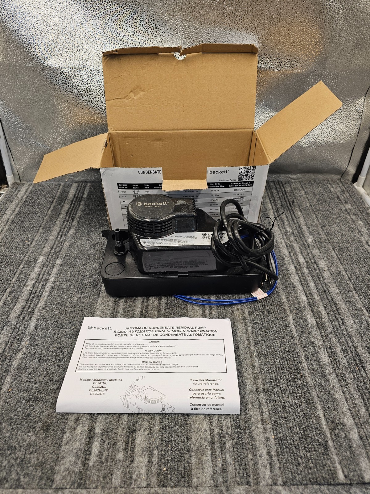 BECKETT CL201UL Condensate Removal Pump 115Volt Low Profile 153-GPH 8.7-PSI gallery