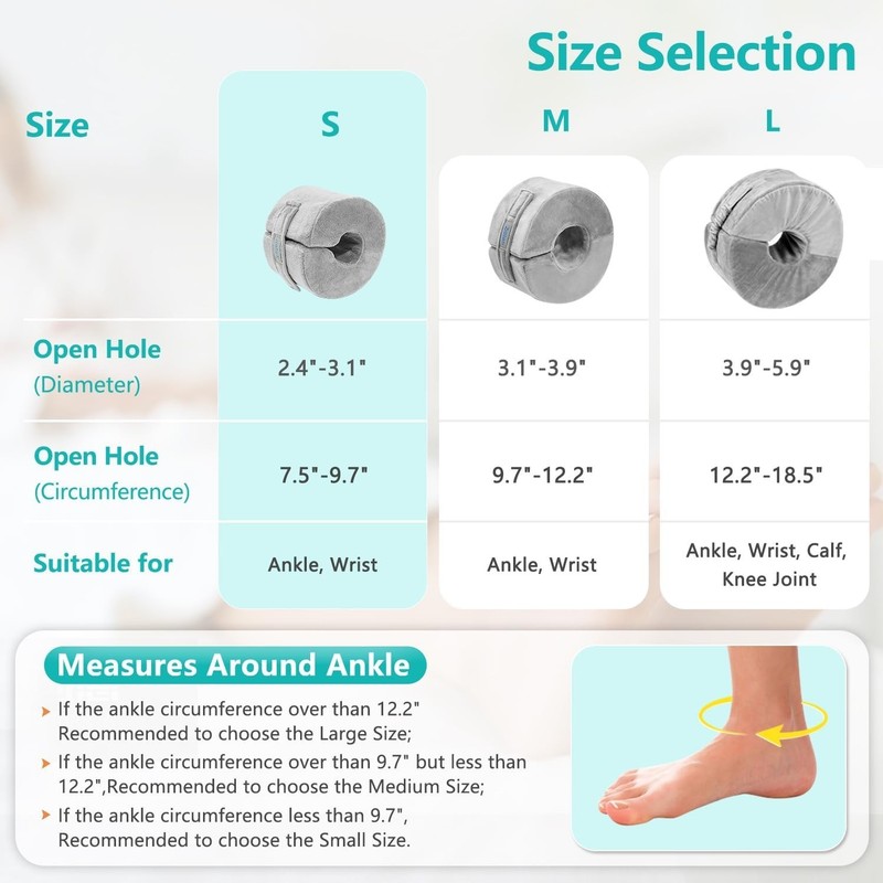 Adjustable Foot Support Pillow for Bed & Chair - Firm Foam for Surgery Recovery gallery