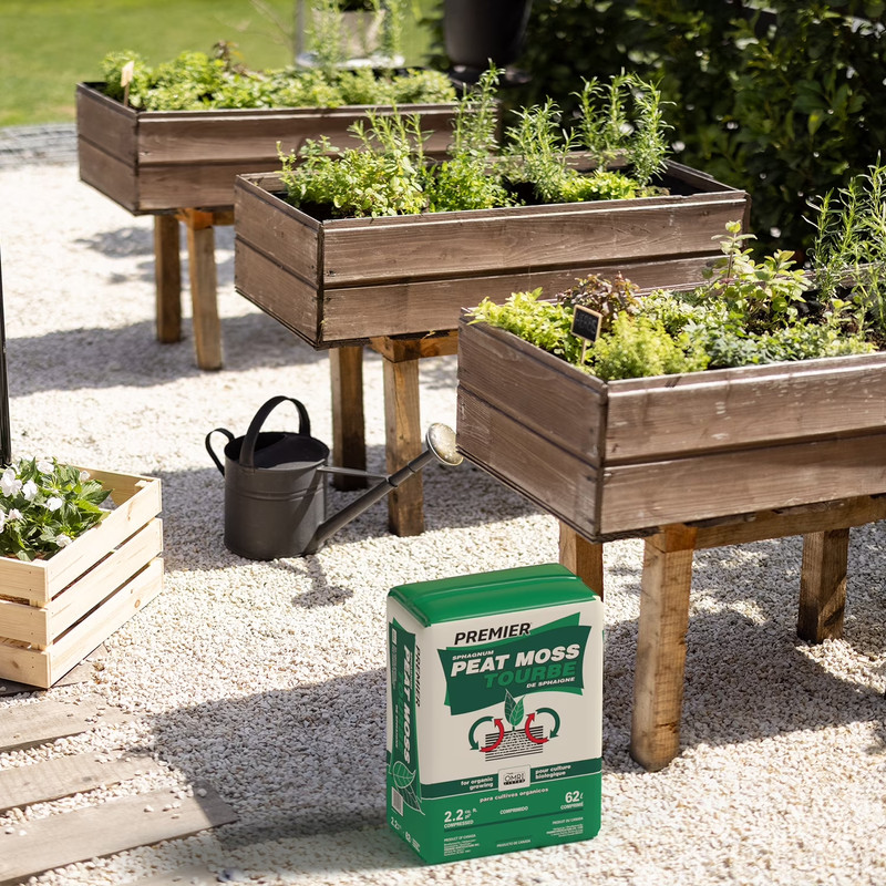 Organic Peat Moss Soil Amendment, Sphagnum, 2.2 Cu Ft Compressed Bale, Expands T gallery
