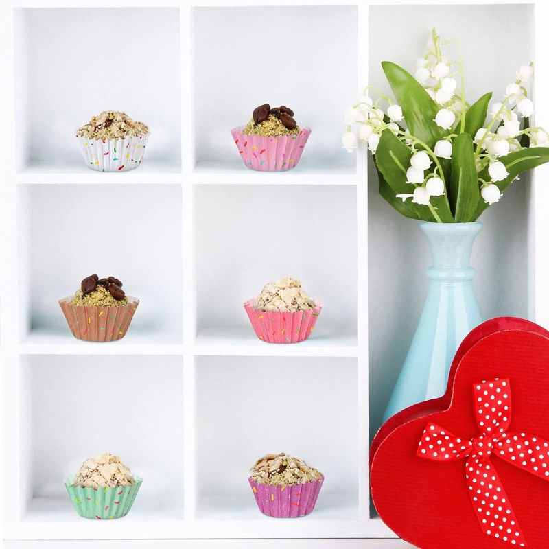 600 Count Icing Design Mini Cupcake Liner Baking Cups Paper Small Candy Cups ... gallery