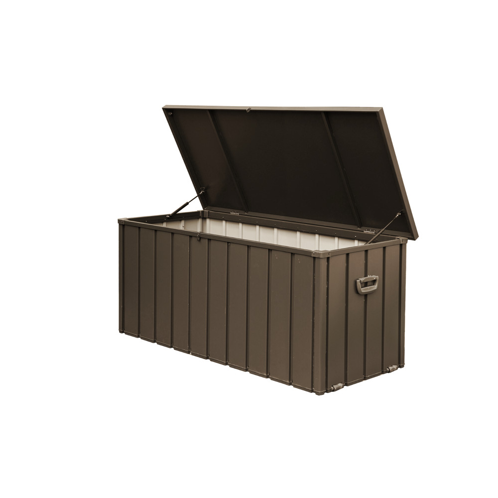 Waterproof Outdoor Storage Deck Box 200 Gallon Patio Storage Bin Dark Brown