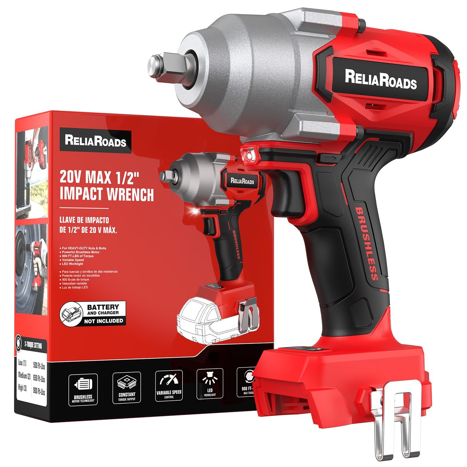 Cordless Impact Wrench,Gun Compatible MilWauke 18V Battery (No Battery Included) gallery