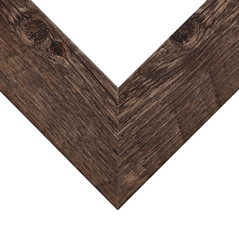 Craig Frames American Barn, 2" Brown Oak Faux Barnwood Picture Frame With a Mat gallery