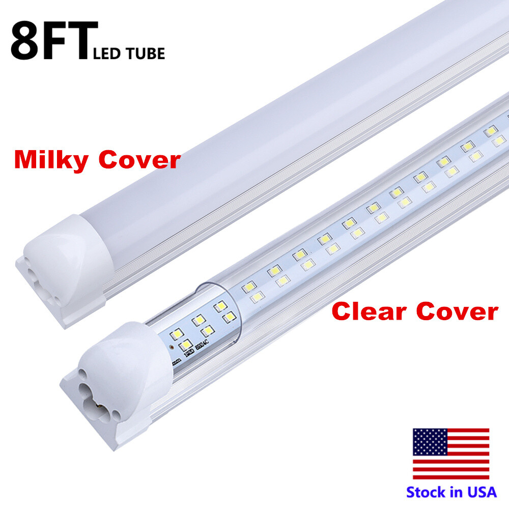 T8 8ft Linkable LED Shop Light Fixture, 8 Foot 8' Warehouse LED Strip Light Bulb gallery