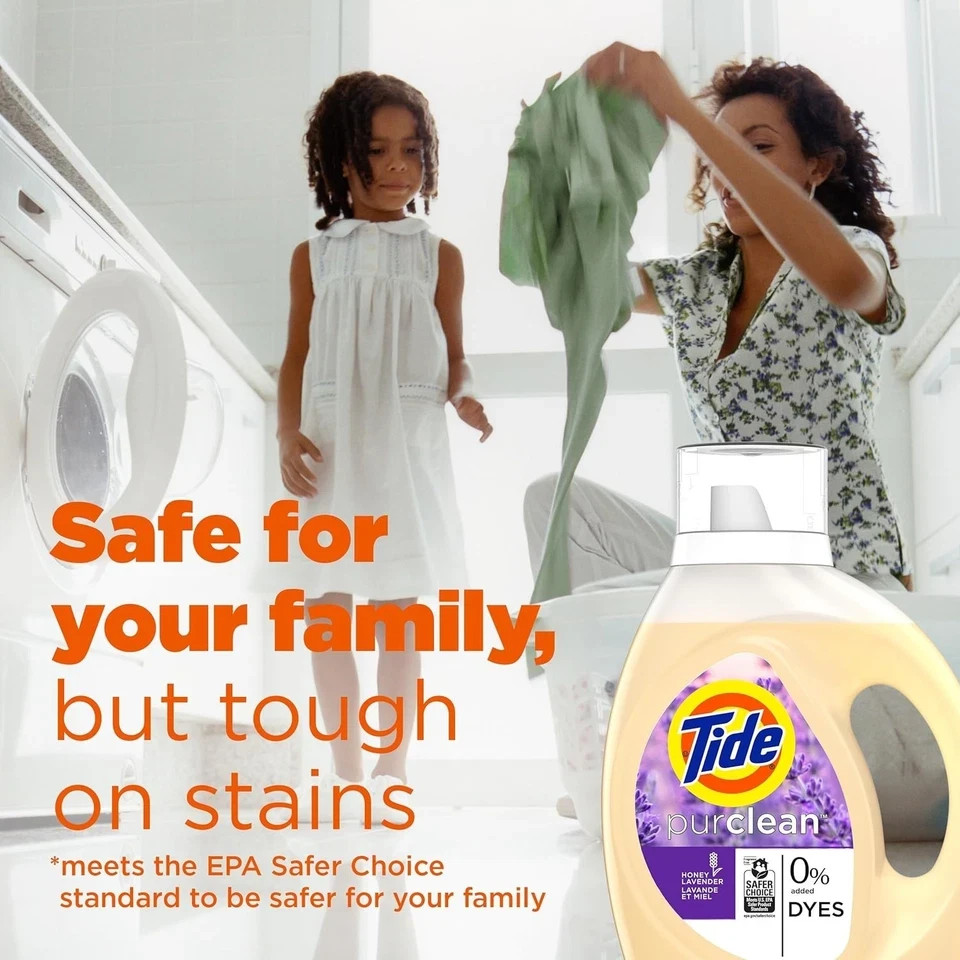 Tide Purclean Liquid Laundry Detergent, 63 fl oz, 48 Loads gallery