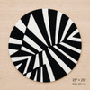 Handmade Black White Round Tufted Rug 25x25 Abstract Modern Accent Area Rug gallery