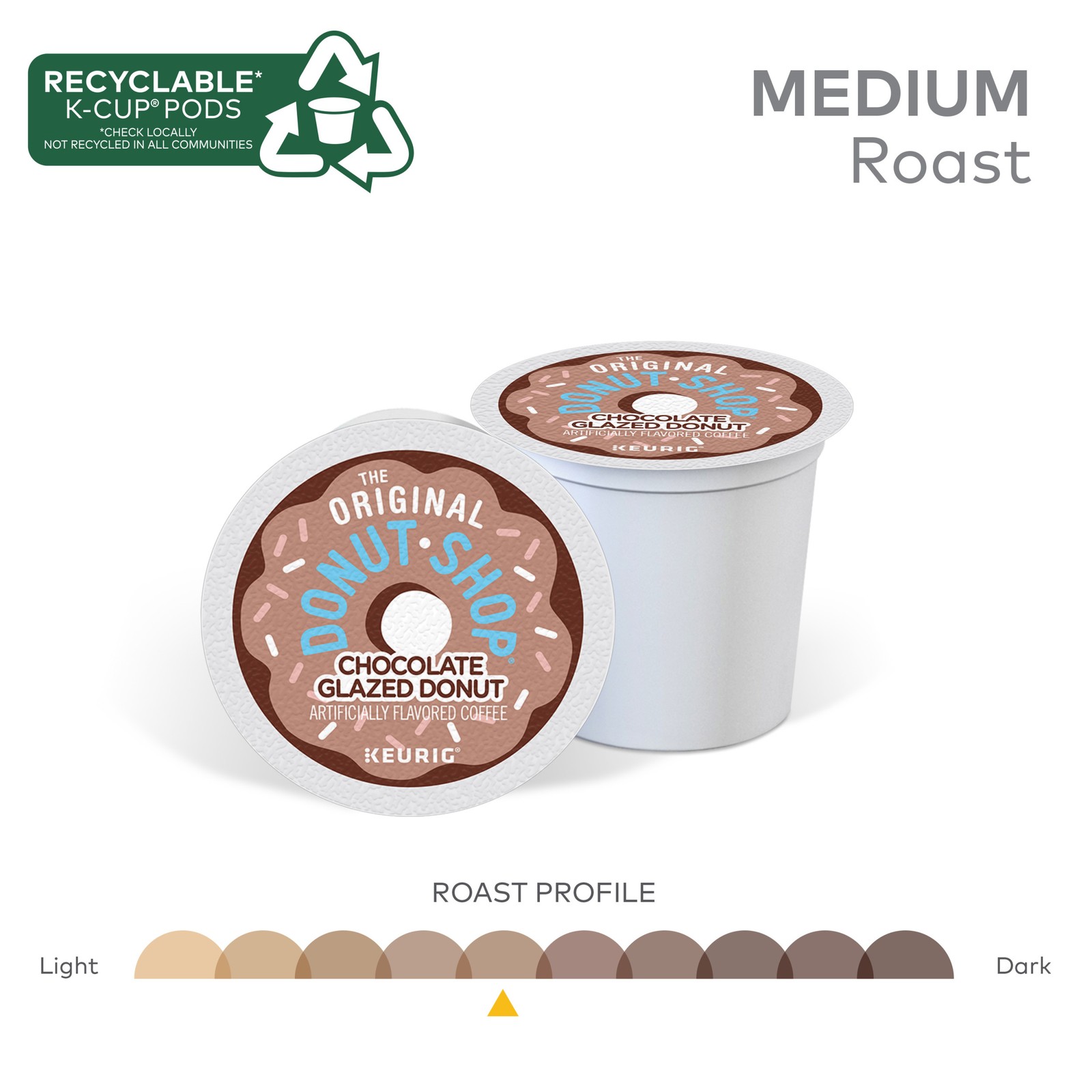 The Original Donut Shop Coffee Chocolate Glazed Donut K-Cup Pods, 72 Count gallery